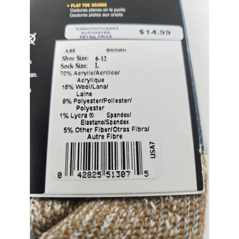 Carhartt NEW Cold Weather Socks Boot Length size Large Mens 6-12